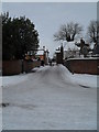 Looking from Grove Road into a treacherous Town Hall Road in PO9 1PT