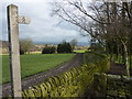 Footpath and sign post in S42 7HP