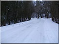 Upper Bullington - Snowy Road in Bullington