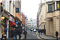 Looking east along Chandos Place, London WC2 in SE1 8TX