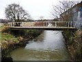 River Erewash, looking downstream, from footbridge in NG10 5AD
