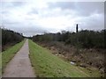 Footpath on raised embankment, Erewash Valley in NG10 4LS