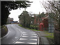 Warmingham - Main Road & Telephone Box in CW11 3QN