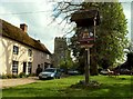 Village sign at Stoke by Clare, Suffolk in Stoke-by-Clare