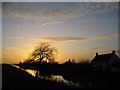 Setting Sun on the Old Bedford River in PE14 9RN