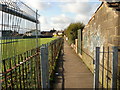 Path along the edge of a recreation ground adjacent to Jenkins Street, Newport in NP19 4QL