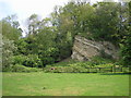 Ragstone outcrop, Dryhill Nature Reserve, Kent in TN14 6EE