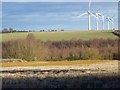 Stubble and windmills, Round Robin Farm in SN6 7PY
