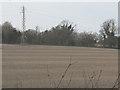 Electricity tower in a field in KT18 6DH