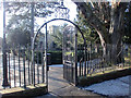 Entrance to St Andrew's Churchyard, Enfield in EN1 1YT