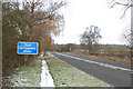 Approaching dual carriageway section of the A45 south of Dunchurch in CV22 6NT