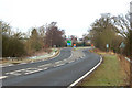 Looking northwest at the dual carriageway A45 south of Dunchurch in CV22 6NT