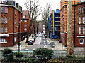 Bethnal Green:  Navarre Street from Arnold Circus in N1 6JY