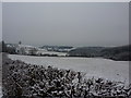 Snow covered fields near Hassop in DE45 1NU