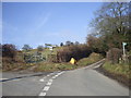 Road junction near Talgarth in Llanvaches Community