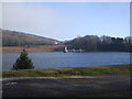 Wentwood Reservoir, looking towards the dam in Llanvaches Community