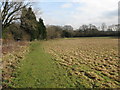 Well defined footpath alongside Wellhouse Farm in RH15 0BG