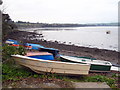 Dinghies on the foreshore at Saltash in PL12 6DH