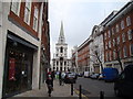 Christ Church, Spitalfields, viewed from Brushfield Street in E1 6BJ