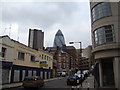 View of the Gherkin from Cobb Street in E1 6BJ