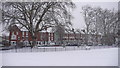 Hurlingham Road viewed from Hurlingham Park, London SW6 in SW6 7JE