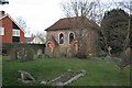 View through the churchyard in Aston Tirrold
