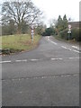 Looking from Crossways into Old Kiln Lane in GU10 2NS