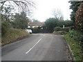 Approaching a bend in Old Kiln Lane in GU10 2NS