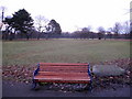 Sefton Park - a bench and a rock in L17 7AS