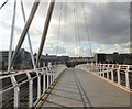 Looking across the River Usk footbridge in Victoria Community