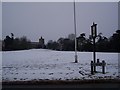 Benenden Village Green in the snow in TN17 4DL