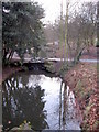Sefton Park - water course and stepping stones in L17 7AS