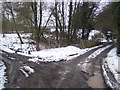 Footpath and byway junction near Dingleden Farm in TN17 4JE