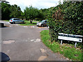 Entrance to National Trust car park, Bossington in TA24 8HD