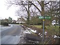 The High Weald Landscape Trail enters Rolvenden Layne in Rolvenden Layne