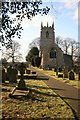 Shadows in the churchyard in NG23 7AW