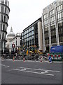 Roadworks in Cannon Street in EC2A 2AL
