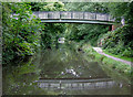 Canal footbridge near Dickens Heath, Solihull in B90 1TR