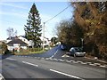 Junction of four roads, The Village, Caerleon in NP18 1JG