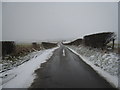Kilton Thorpe Lane in winter in TS13 4EA