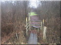 Footbridge and Stile on the Greensand Way near Stumble Lane in TN23 3EZ