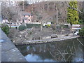 Old Mill Garden from Bridge End bridge in Hope (Flintshire)