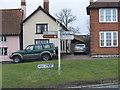 Old Road Sign B1077 High Street, Debenham in IP14 6QH