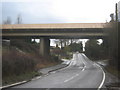 Warehorne Road under the A2070 in TN26 2DY