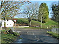 Road junction in West Ilsley in RG20 7AY