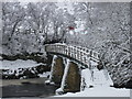 Scorberry Bridge in snow in DL12 0TX