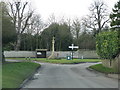 Cross at the road junction by the church in West Hannay in OX12 0FN