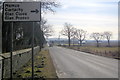 Signpost depicting the Angus Glens, Cortachy and Memus in DD8 3RU
