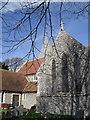 South-east view of Thomas a'Becket Church, Pagham in PO21 4NP