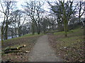 Middle path through London Road Gardens in EH1 3DG